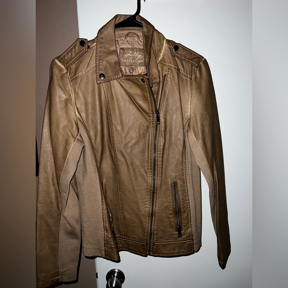 Collection B Tan Leather Jacket